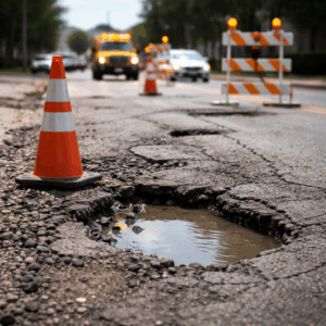 Who Is Responsible for a Car Accident Caused by Poor Road Maintenance in Greenville?
