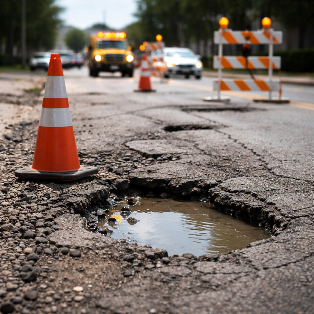 Who Is Responsible for a Car Accident Caused by Poor Road Maintenance in Greenville?