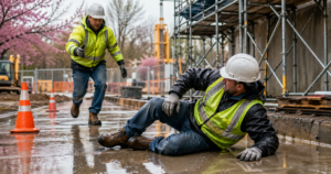 Construction Falls in Wet Spring Conditions: When You May Have More Than a Workers’ Comp Claim